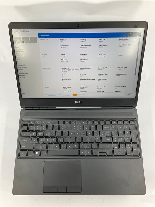 Dell Precision 7560 15.6" Core i7-11850H 512GB 32GB Win 11 Pro T1200