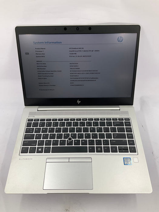HP EliteBook 840 G6 14" Core i7-8665U 512GB 16GB A Win 11 Pro