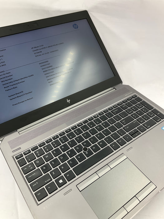 HP ZBook 15 G5 15.6" Core i7-8850H 256GB 32GB Win 11 Pro P1000