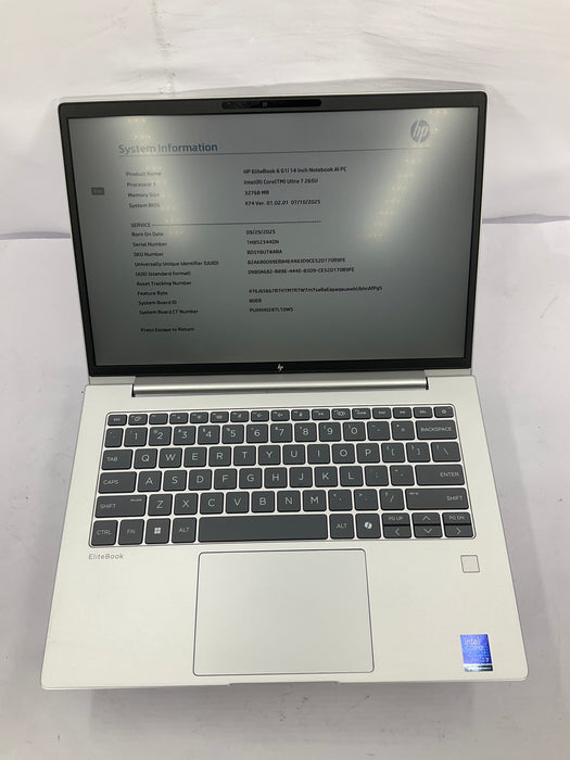 HP EliteBook 6 G1i 14" Touch Core Ultra 7 265U 256GB 32GB A Win 11 Pro