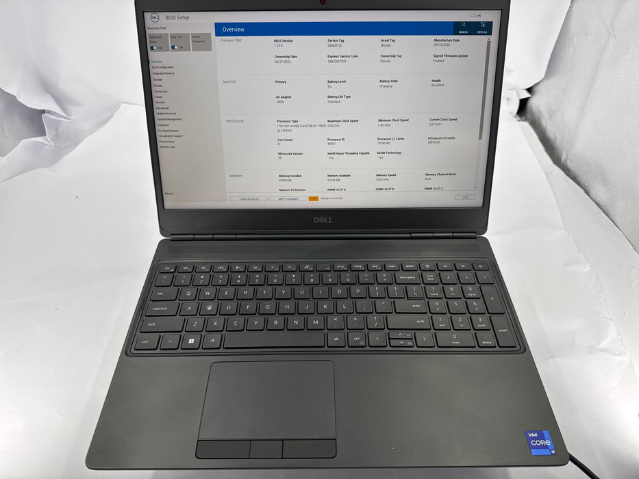 Dell Precision 7560 15.6" Core i9-11950H 256GB 64GB T1200