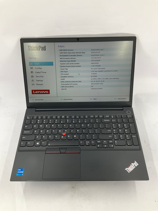Lenovo ThinkPad E15 Gen 2 15.6" Core i5-1135G7 256GB 8GB B Win 11 Pro