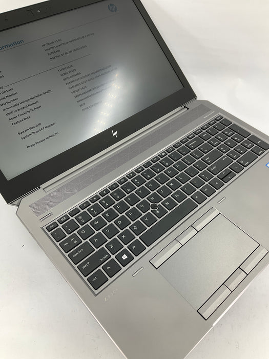 HP ZBook 15 G6 15.6" Core i7-9850H 250GB 32GB Win 11 Pro T1000