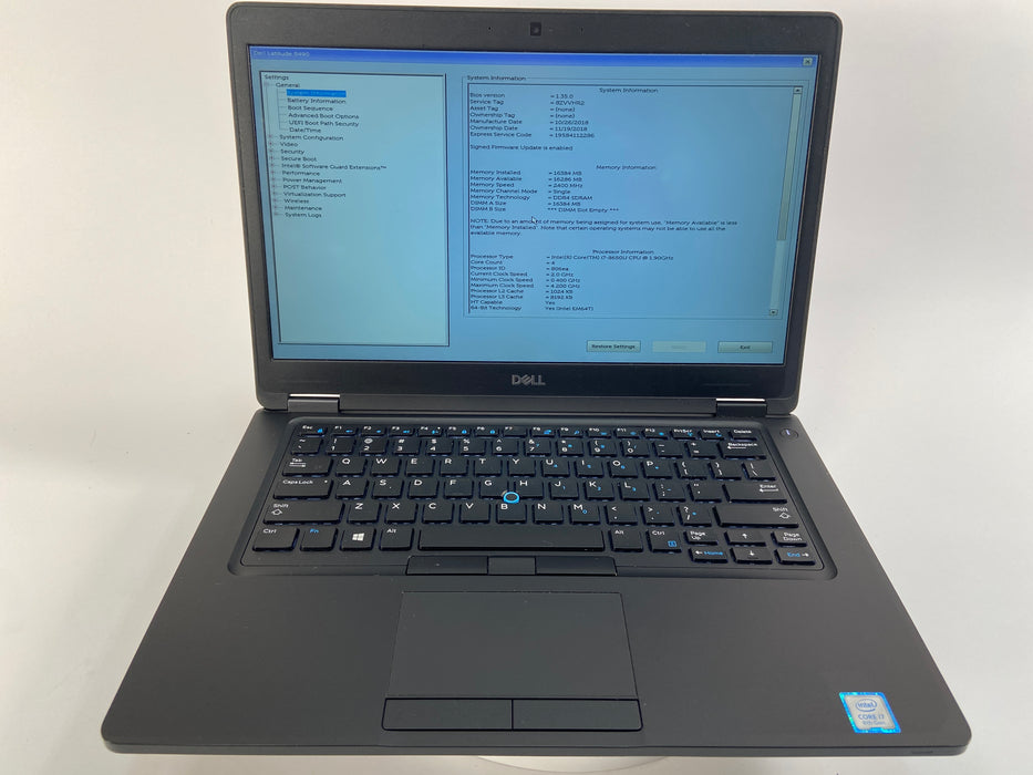 Dell Latitude 5490 14" Intel Core i7-8650U 512GB SSD 16GB RAM Win 11 Pro