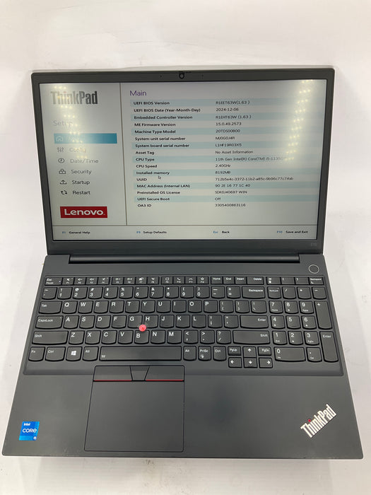 Lenovo ThinkPad E15 Gen 2 15.6" Core i5-1135G7 256GB 8GB B Win 11 Pro
