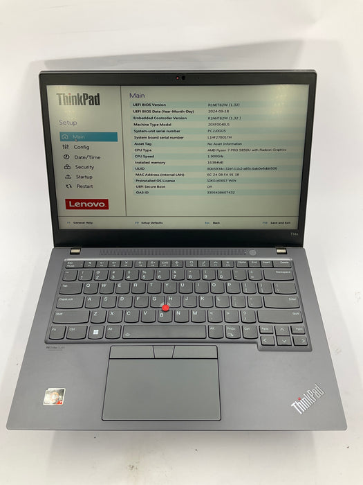 Lenovo ThinkPad T14s Gen 2 14" Touch AMD Ryzen 7 Pro 512GB 16GB B Win 11 Pro