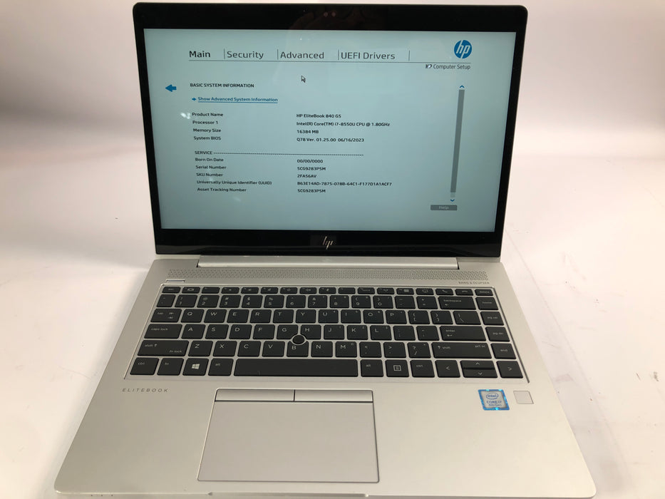 HP EliteBook 840 G5 14" Touch Intel Core i7-8550U 512GB SSD 16GB RAM Win 11 Pro