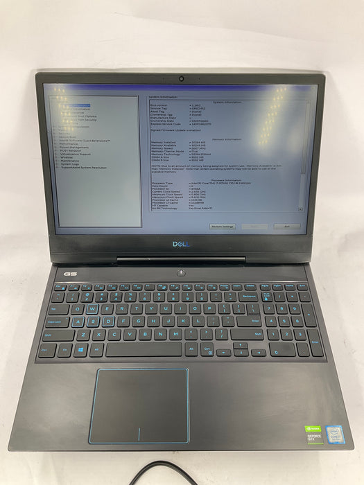 Dell G5 5590 15" Core i7-9750H 1.25TB 16GB B W11P GTX 1660 Ti