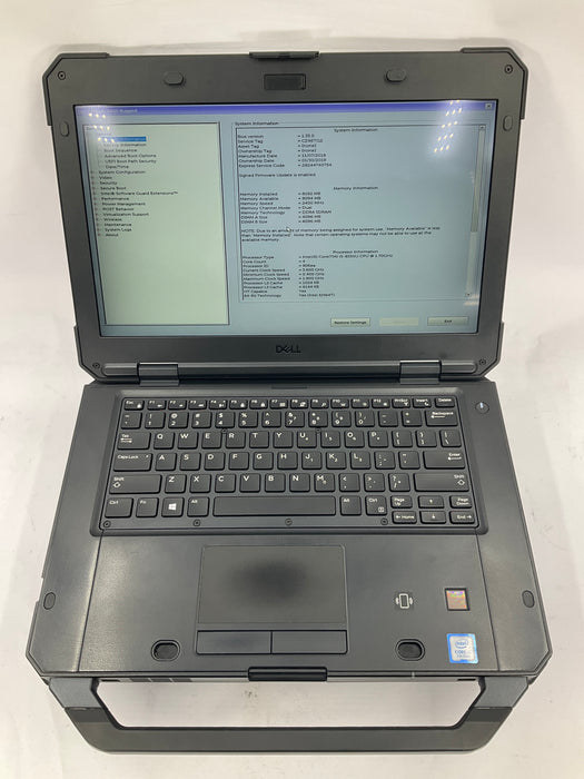 Dell Latitude 5420 Rugged 14" Touch Core i5-8350U No HDD/SDD 8GB No OS Bad Batt