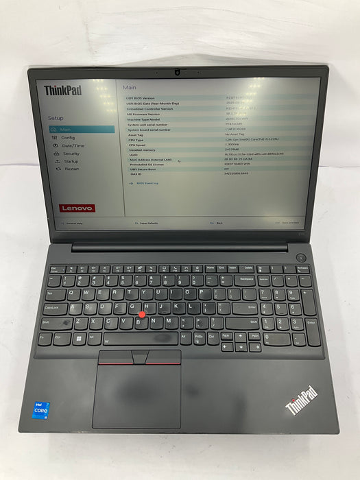 Lenovo ThinkPad E15 Gen 4 15.6" Core i5-1235U 256GB 24GB  B Win 11 Pro *READ*