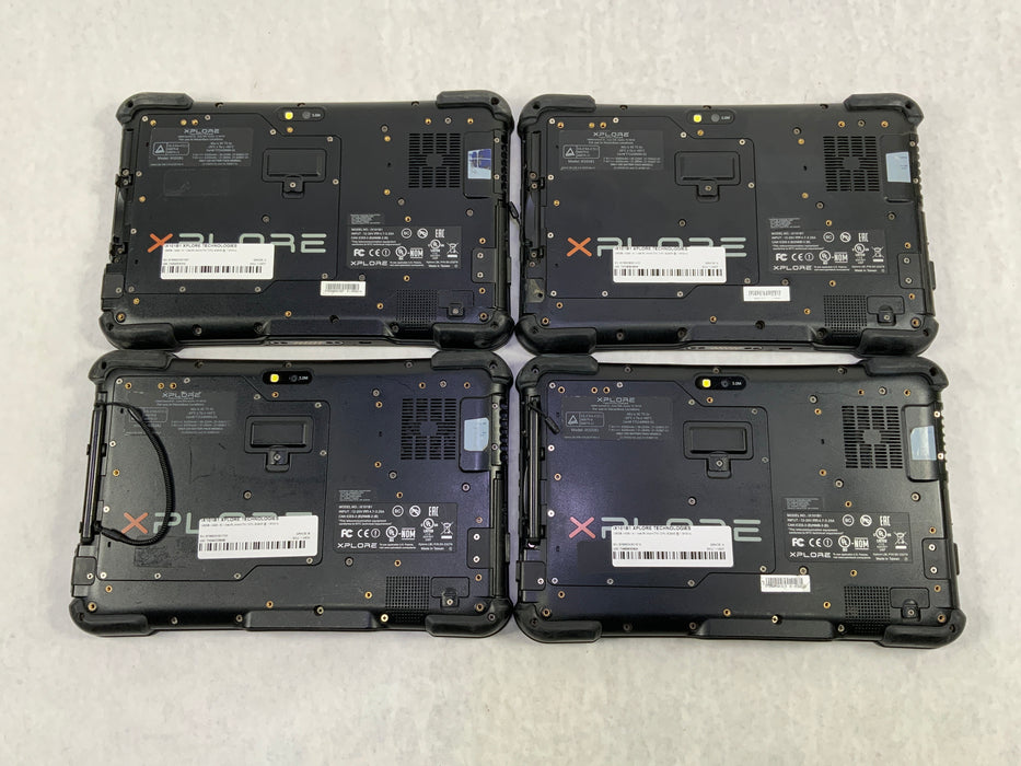 Lot of 4 - XPLORE TECHNOLOGIES Bobcat iX101B1 10.1” WXGA Rugged Intel Atom E3845 128GB Tablets
