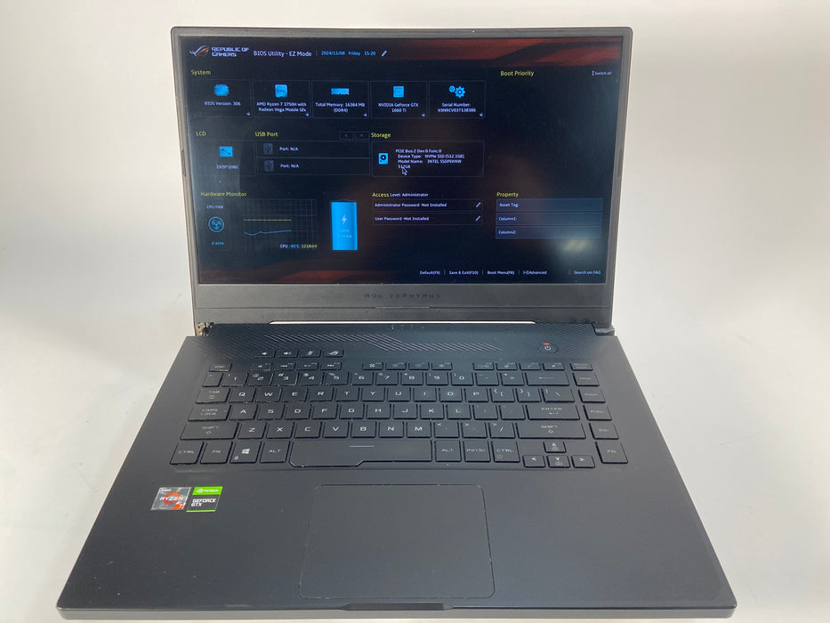 Asus Zephyrus M GU502GW 15.6" AMD Ryzen 7 3750H 512GB SSD 16GB RAM Win 11 Pro