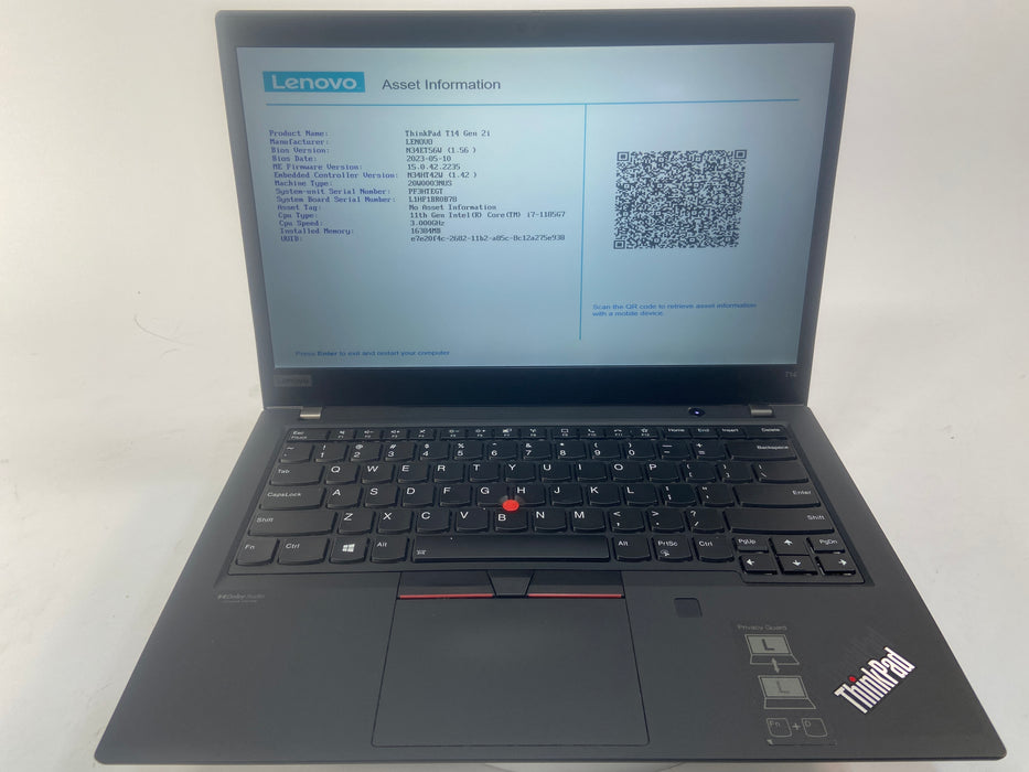 Lenovo ThinkPad T14 Gen 2 14" Intel Core i7-1185G7 512GB SSD 16GB RAM Win 11 Pro