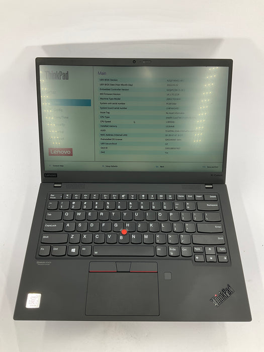 Lenovo ThinkPad X1 Carbon 7th Gen 14" Core i7-10510U 512GB 16GB B Win 11 Pro