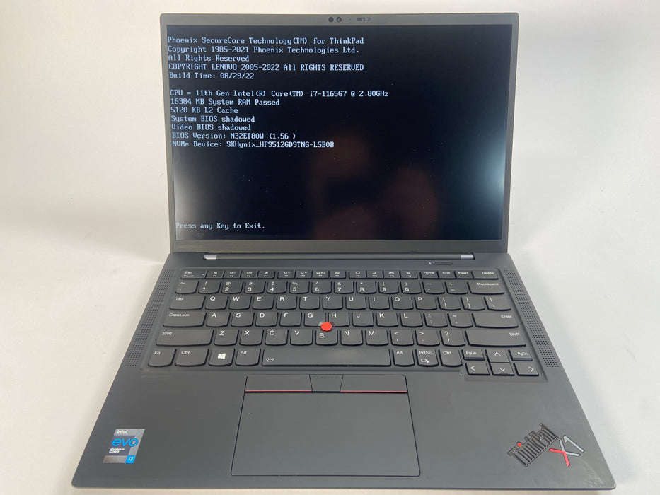 Lenovo ThinkPad X1 Carbon 9th Gen 14" Intel Core i7-1165G7 512GB SSD 16GB RAM Win 11 Pro