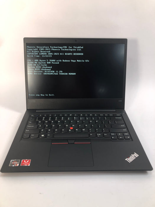 Lenovo ThinkPad E495 14" AMD Ryzen 5 3500U 256GB SSD 16GB RAM Win 11 Pro