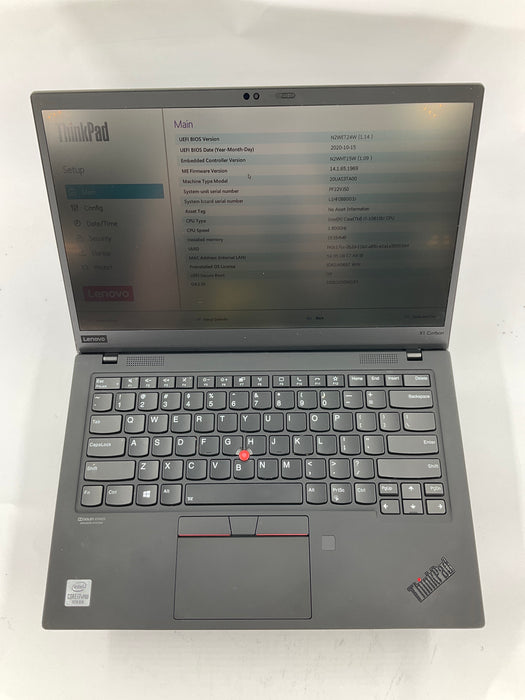 Lenovo ThinkPad X1 Carbon 8th Gen 14" Touch Core i7-10610U 512GB 16GB Win 11 Pro