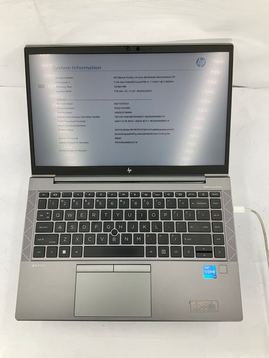 HP Zbook Firefly G8 14" Touch Core i7-1165G7 256GB 16GB B Win 11 Pro T500