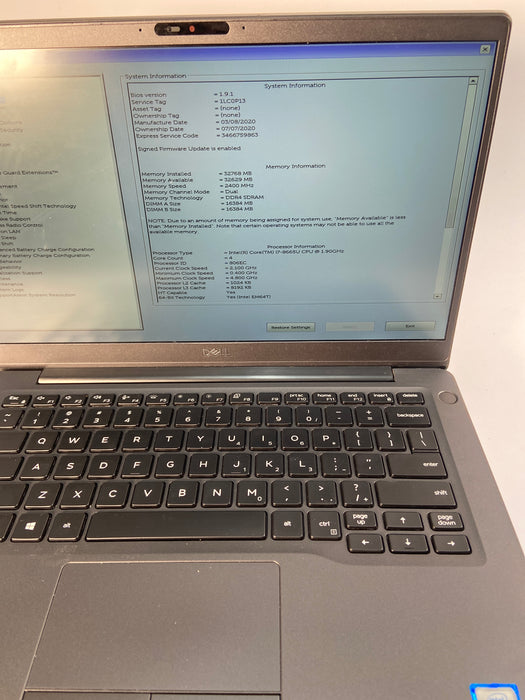 Dell Latitude 7300 13.3" Intel Core i7-8665U 512GB SSD 32GB RAM Win 11 Pro