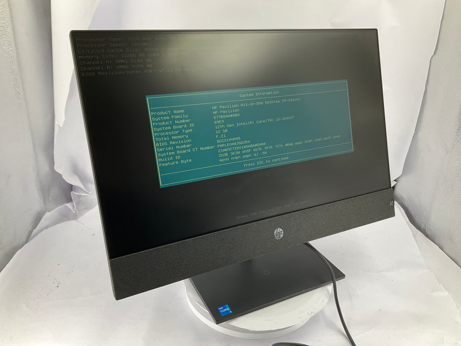 HP Pavilion All-in-One Desktop 24-ca1xxx 24" Core i5-12400T 1TB 12GB Win 11 Pro