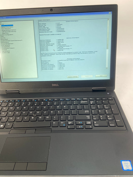 Dell Precision 7530 15.6" Intel Core i7-8850H 256GB SSD 16GB RAM Win 11 Pro