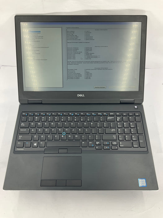 Dell Precision 7530 15" Core i7-8750H 512GB 16GB B Win 11 Pro P1000