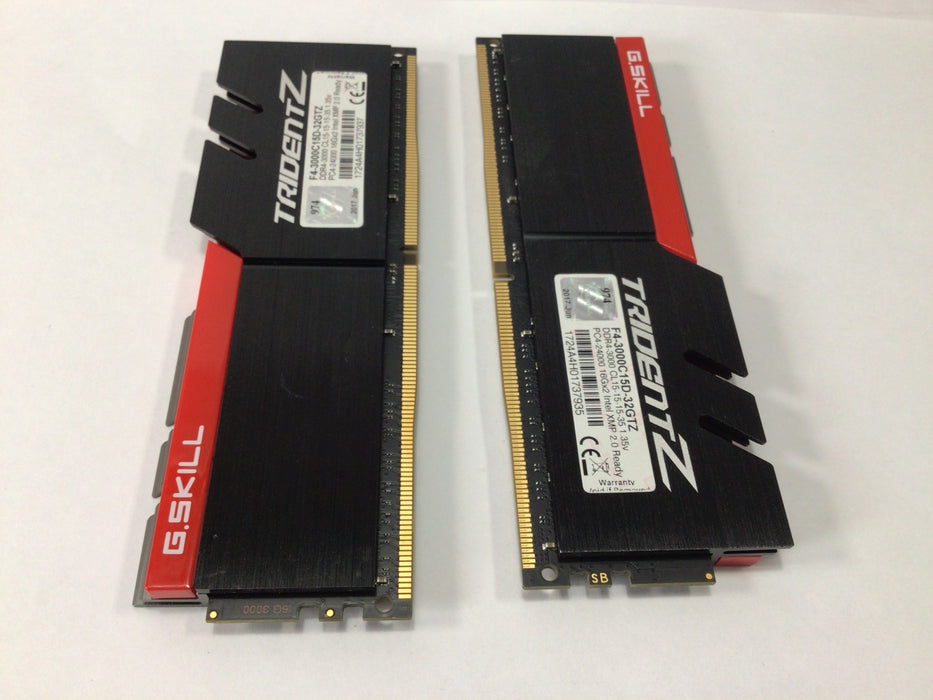 G.SKILL TridentZ Series 32GB (2x 16GB) DDR4 3000 (PC4 24000) Desktop Memory F4-3000C15D-32GTZ