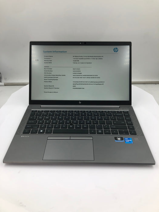 HP ZBook Firefly 14 G8 14" Core i5-1145G7 256GB 16GB B Win 11 Pro T500