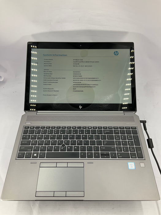 HP ZBook 15 G6 15.6" Touch Core i7-9850H 256GB 32GB B Win 11 Pro T2000