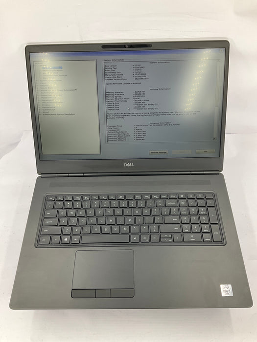 Dell Precision 7750 18" Core i9-10885H 512GB 32GB Win 11 Pro RTX 3000