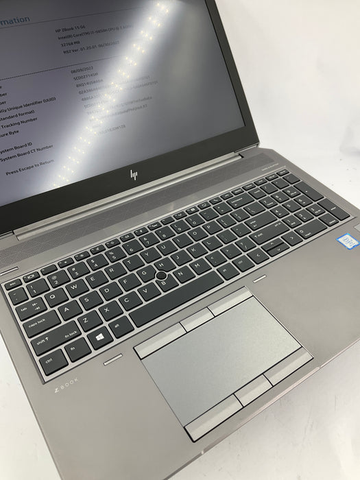 HP Zbook 15 G6 15.6" Core i7-9850H 512GB 32GB B Win 11 Pro T1000