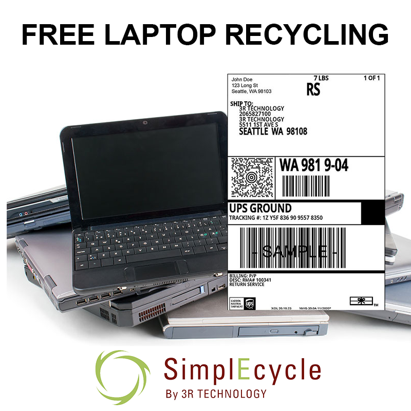 3R Laptop Reuse Shipping Label — 3R Technology