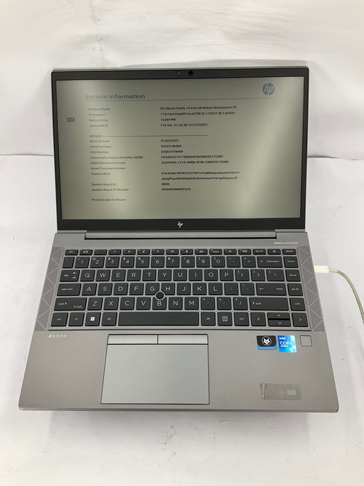 HP ZBook Firefly 14 G8 14" Core i5-1145G7 256GB 16GB B Win 11 Pro T500