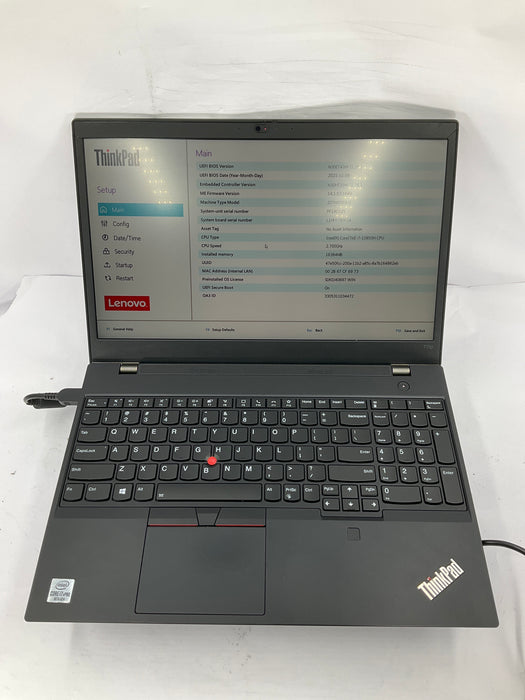 Lenovo ThinkPad T15p Gen 1 16" Core i7-10850H 512GB 16GB B Win 11 Pro GTX 1050