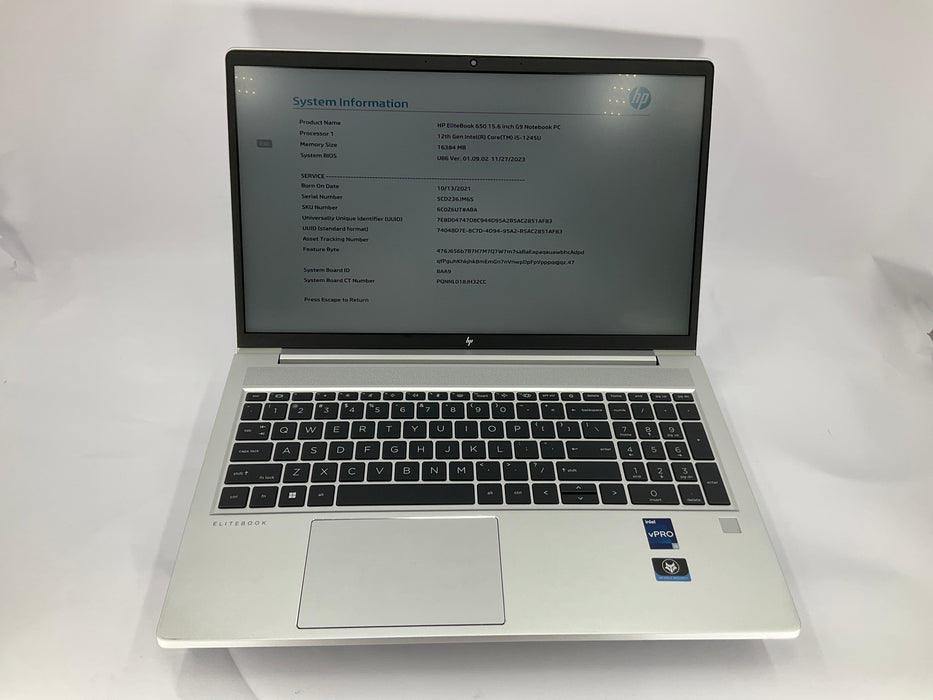 HP EliteBook 650 G9 15.6" Core i5-1245U 512GB 16GB B Win 11 Pro