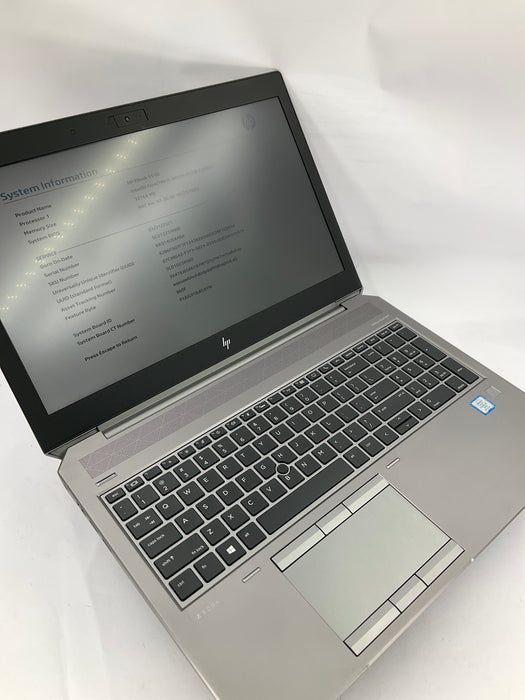 HP ZBook 15 G6 15.6" Core i7-9850H 256GB 32GB B Win 11 Pro T1000
