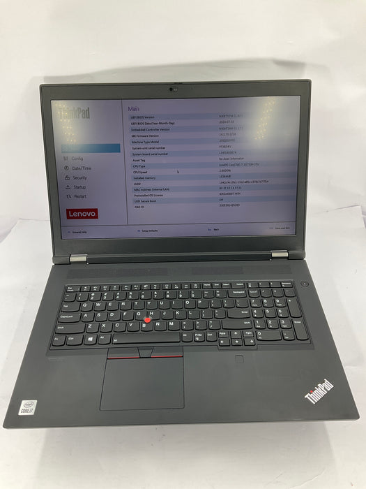 Lenovo ThinkPad P17 Gen 1 18" Core i7-10750H 512GB 32GB B Win 11 Pro T2000