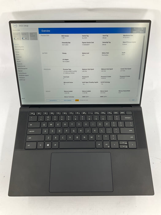 Dell Precision 5550 15.6" Core i7-11850H 512GB 16GB Win 11 Pro A2000