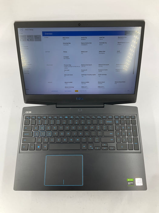 Dell G3 3500 15.6" Core i7-10750H 512GB 16GB Win 11 Pro GTX 1650 Ti