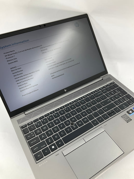 HP Zbook Firefly G8 15.6" Core i7-1185G7 512GB 32GB B Win 11 Pro T500