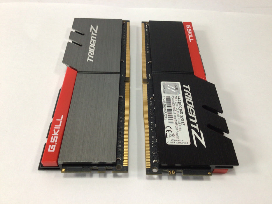 G.SKILL TridentZ Series 32GB (2x 16GB) DDR4 3200 (PC4 25600) Desktop Memory F4-3200C16D-32GTZ