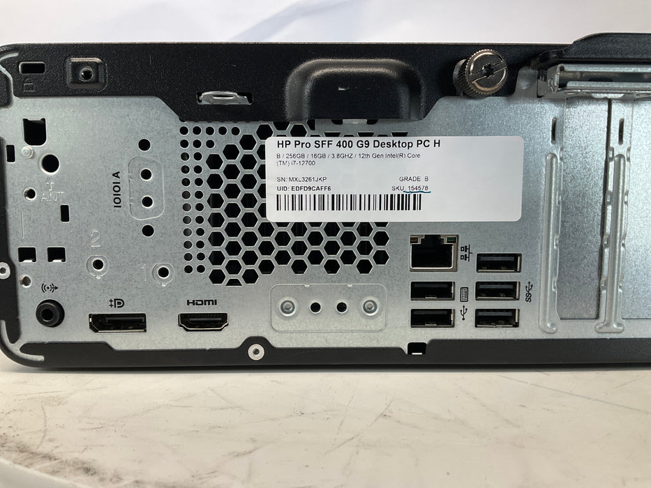 HP Pro SFF 400 G9 Desktop PC Core i7-12700 256GB 16GB B Win 11 Pro