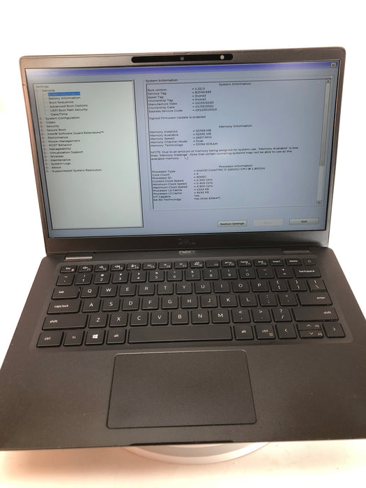 Dell Latitude 7310 13.3" Intel Core i7-10610U 256GB SSD 32GB RAM Win 11 Pro