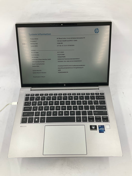 HP ZBook Firefly G9 14" Touch Core i7-1265U 512GB 16GB B Win 11 Pro