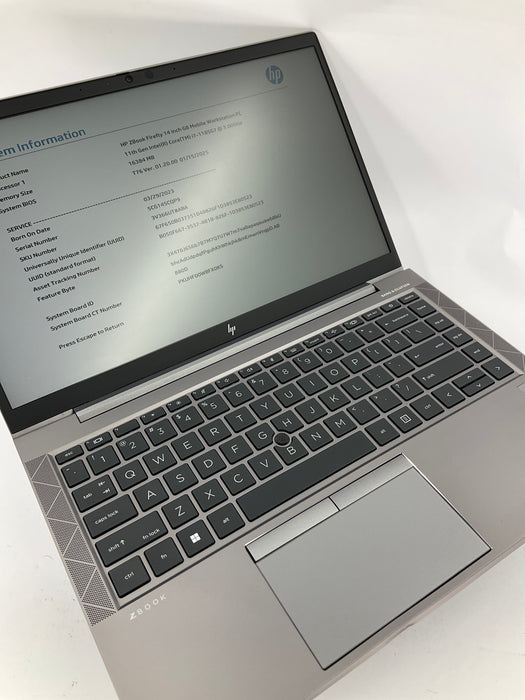 HP ZBook Firefly G8 14" Core i7-1185G7 512GB 16GB B Win 11 Pro