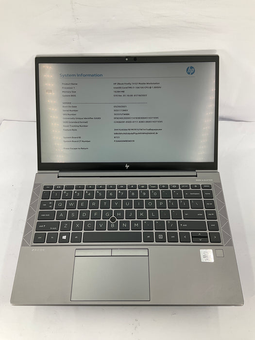 HP ZBook Firefly 14 G7 14" Touch Core i7-10610U 512GB 16GB B Win 11 Pro
