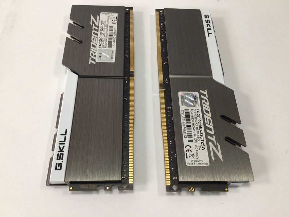G.SKILL TridentZ Series 32GB (2x 16GB) DDR4 3200 (PC4 25600) Desktop Memory F4-3200C16D-32GTZSW