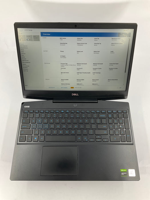 Dell G5 5500 15.6" Core i7-10750H 1TB 32GB B Win 11 Pro GTX 1650 Ti