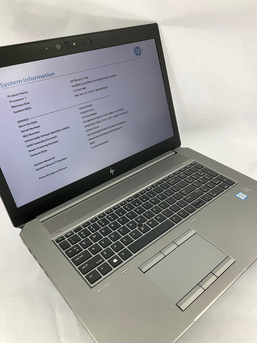 HP ZBook 17 G6 17" Core i7-9750H 1.5TB 64GB B Win 11 Pro RTX 3000