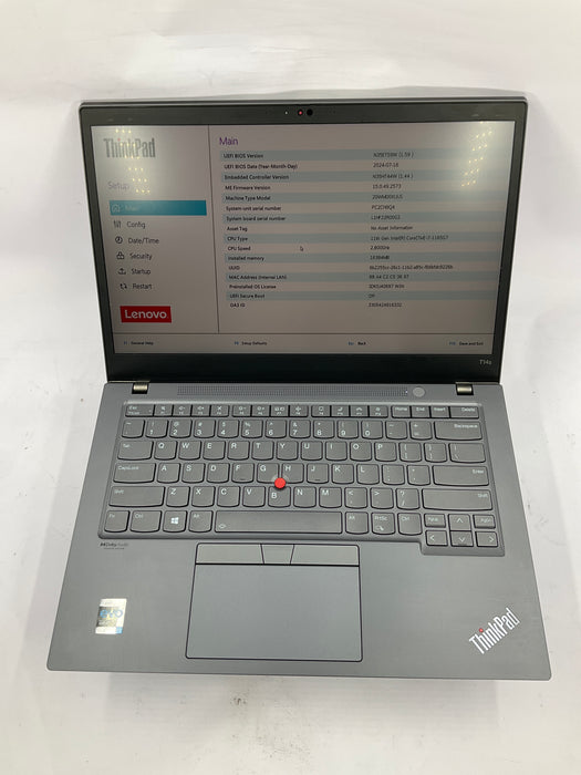 Lenovo ThinkPad T14s Gen 2 14" Touch Core i7-1165G7 512GB 16GB B Win 11 Pro